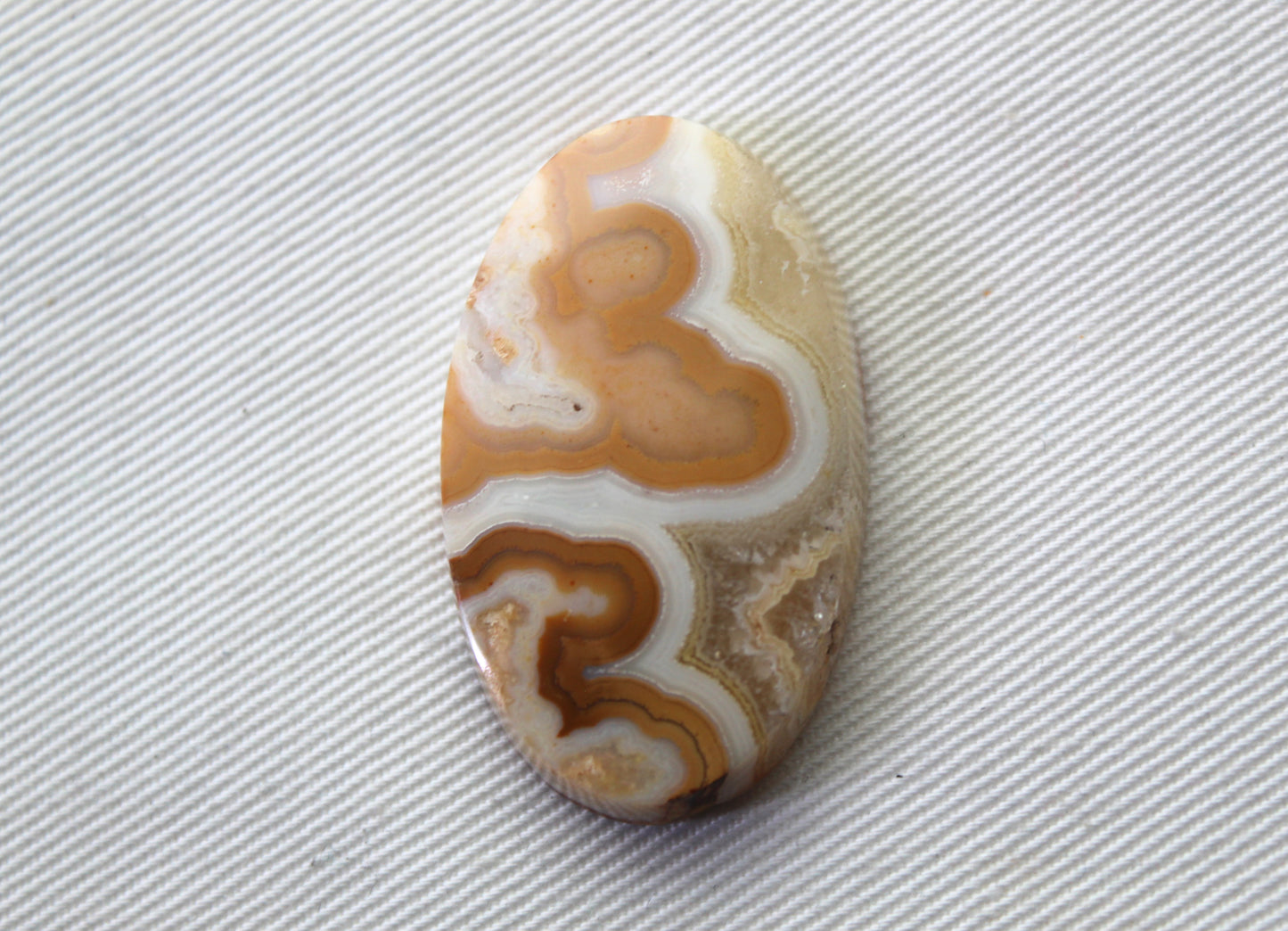 Indonesian Lace Agate Cabochon Gemstone Oval