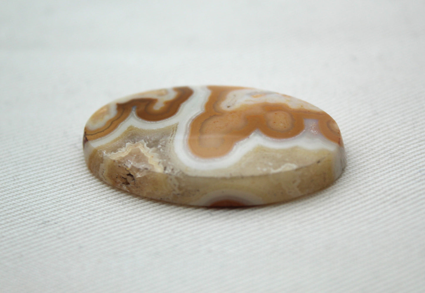 Indonesian Lace Agate Cabochon Gemstone Oval