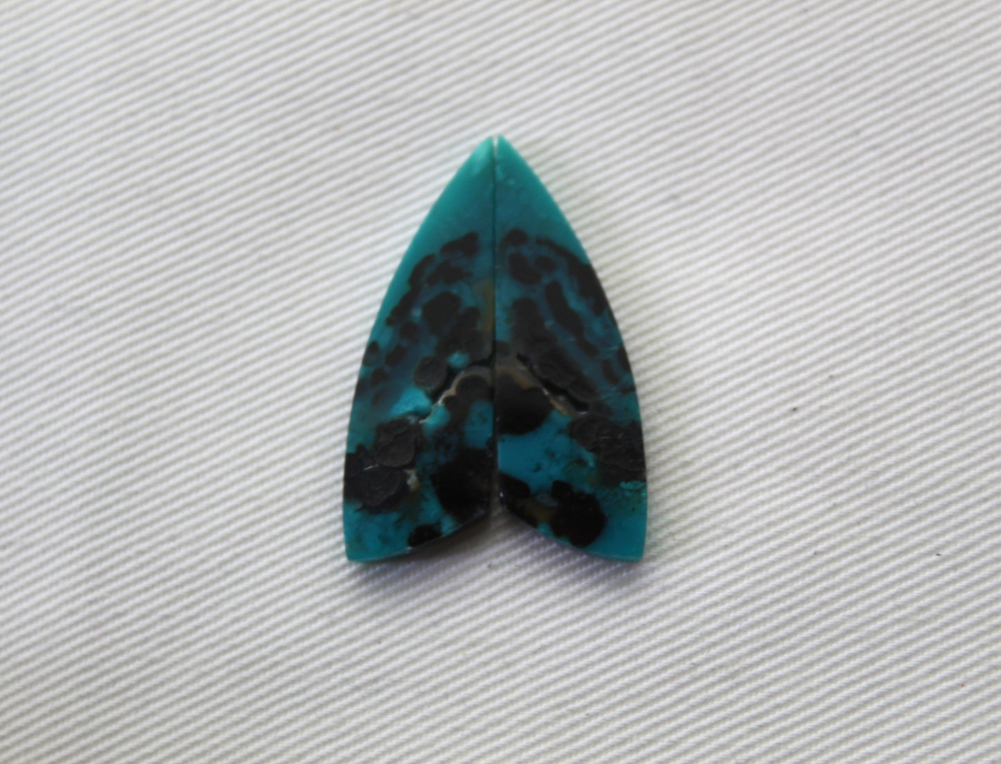 NICE Pair Chrysocolla Cabochons Blue Gemstone
