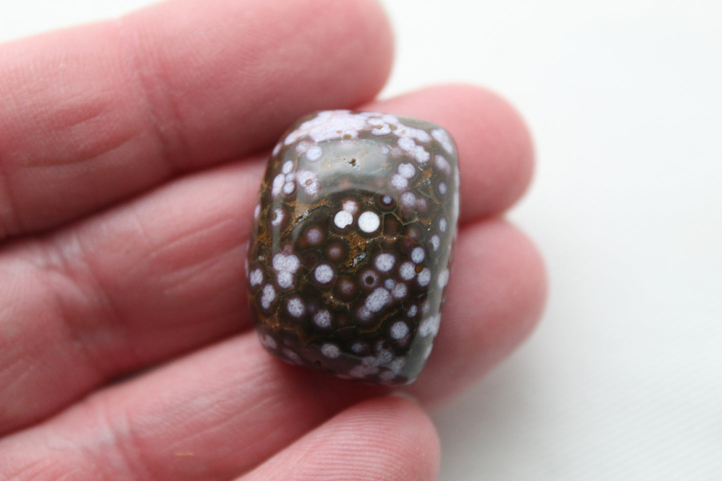 Arda Jasper Cabochon freeform cushion high dome