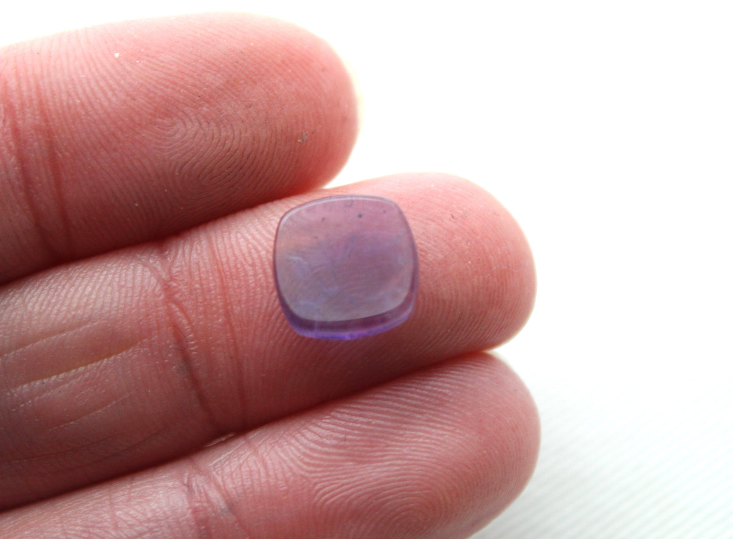 TWO Flat Amethyst Cabochons 10MM  cushion square purple