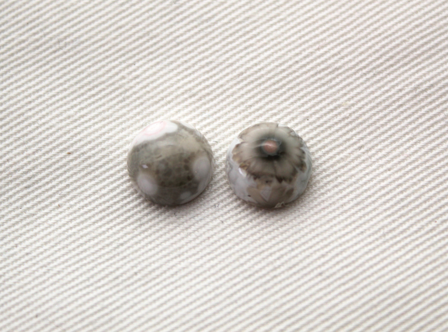 Quatre cabochons lisses de jaspe océan Pierres précieuses rondes 14MM