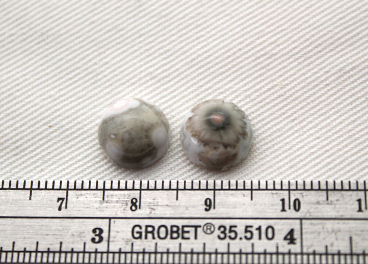 Quatre cabochons lisses de jaspe océan Pierres précieuses rondes 14MM