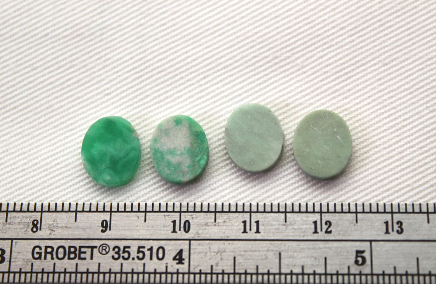 Paire de Cabochons Plats Variscite 10 MM Pierres gemmes rondes