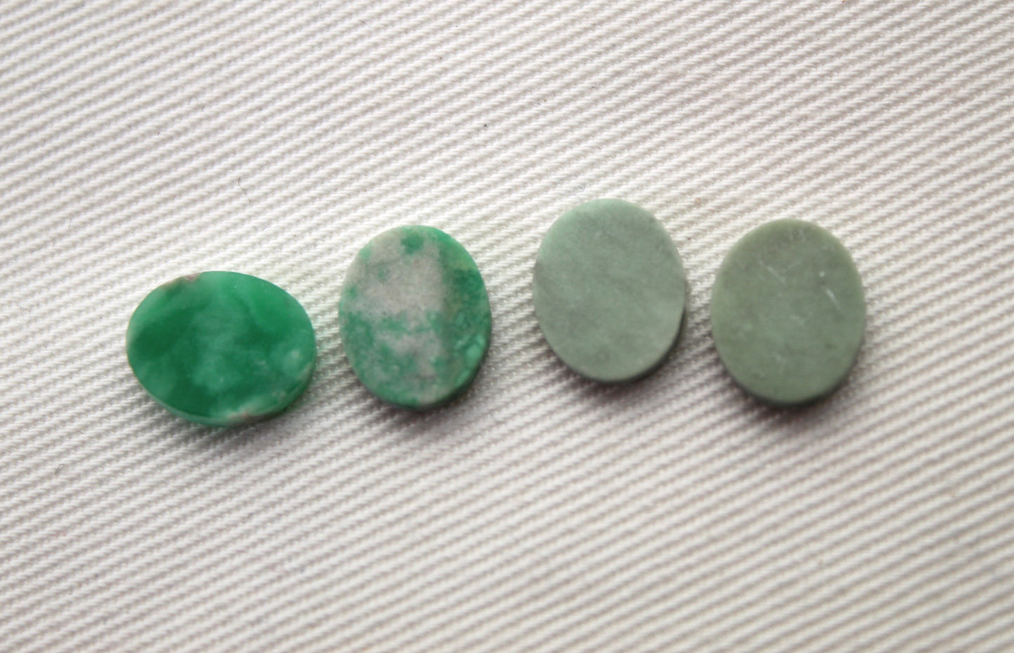 Paire de Cabochons Plats Variscite 10 MM Pierres gemmes rondes