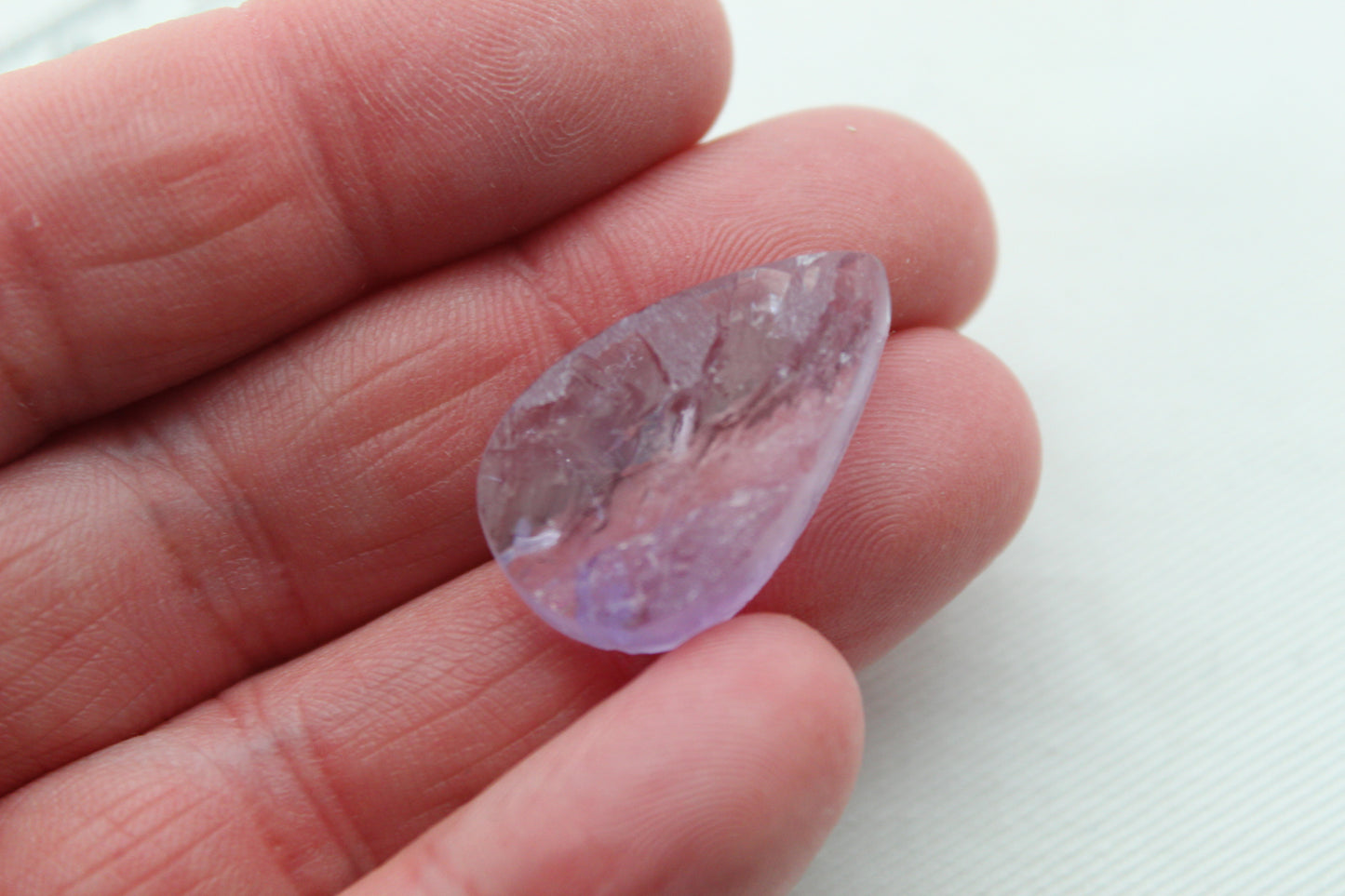 Surface Amethyst Cabochon Gemstone purple teardrop