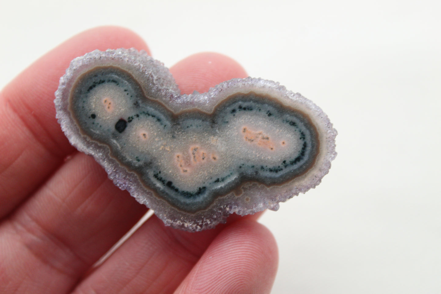 Amethyst slice gemstone druzy freeform