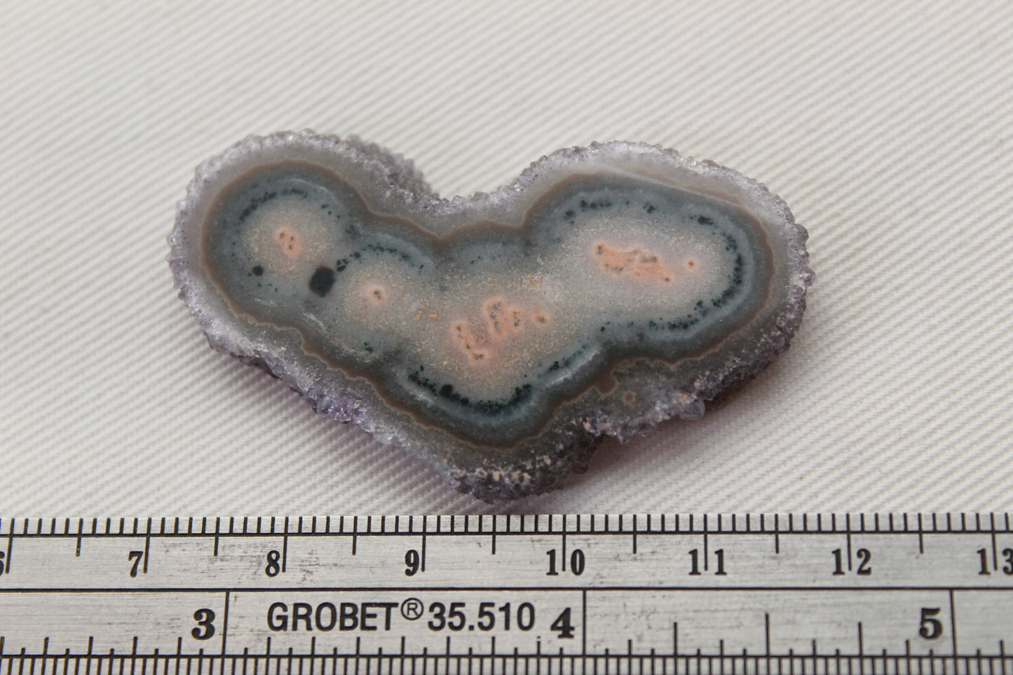 Amethyst slice gemstone druzy freeform