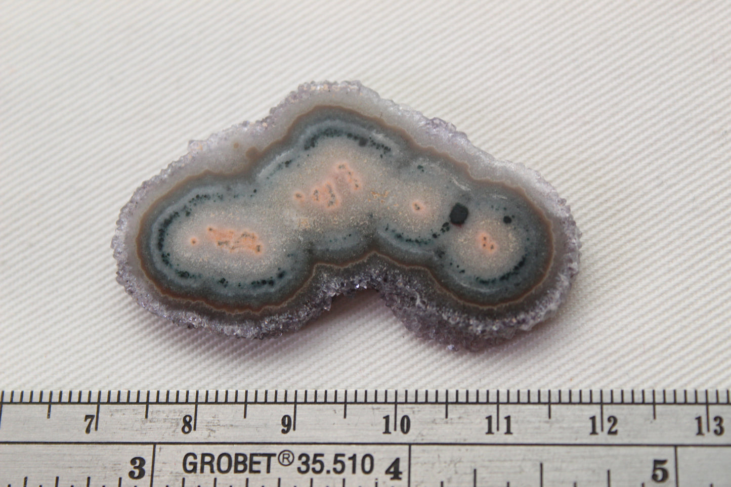 Amethyst slice gemstone druzy freeform