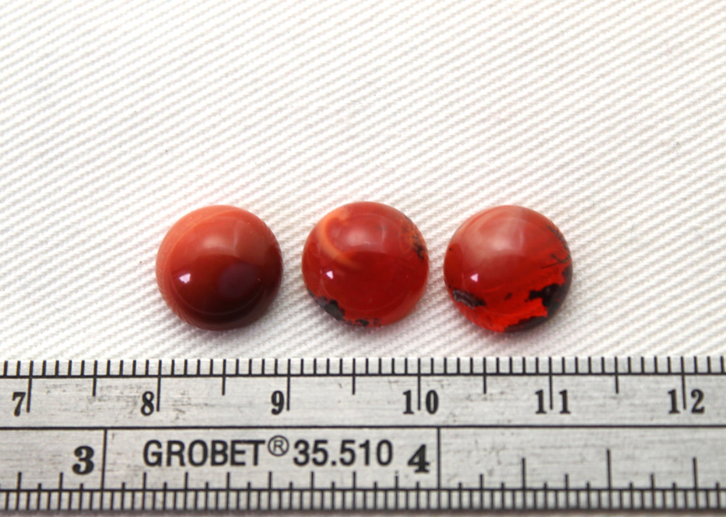 THREE Mexican Opal Cabochons round 10MM Gemstones