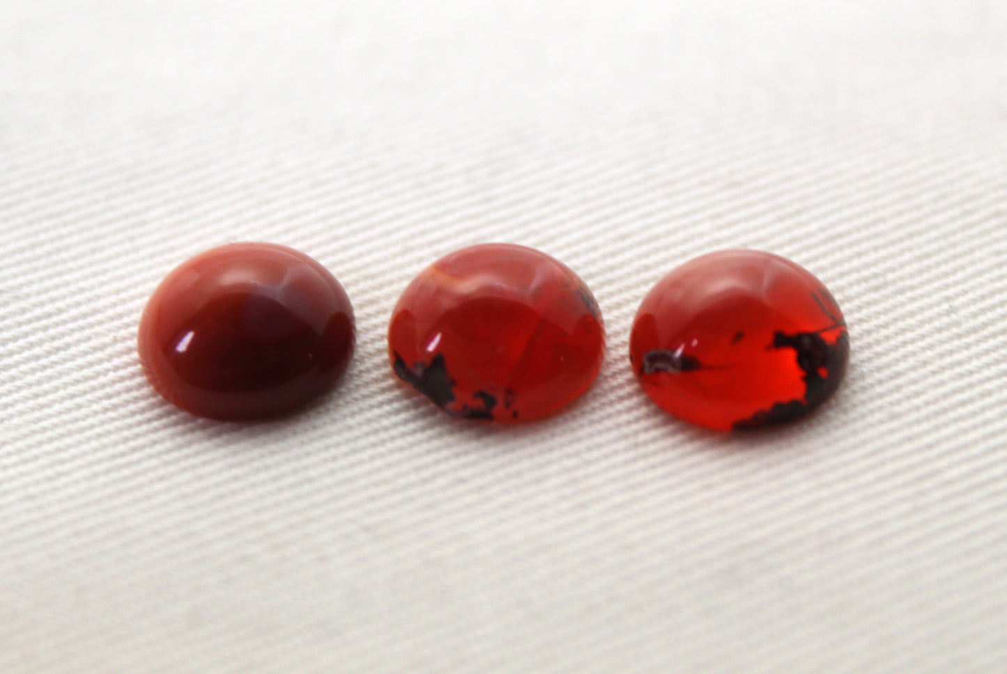 THREE Mexican Opal Cabochons round 10MM Gemstones