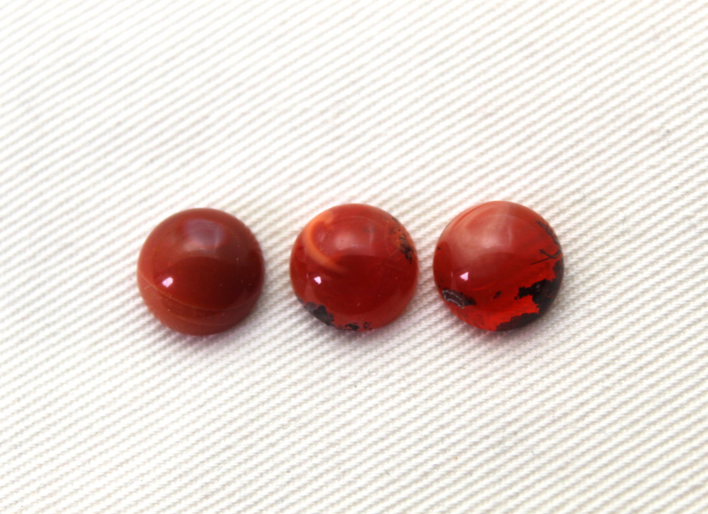 THREE Mexican Opal Cabochons round 10MM Gemstones