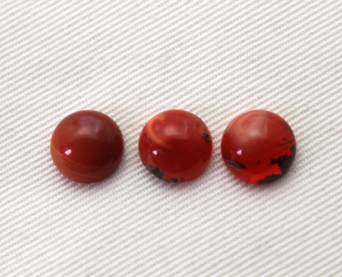 THREE Mexican Opal Cabochons round 10MM Gemstones