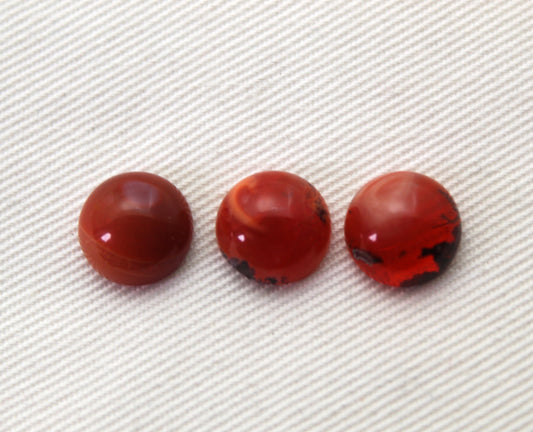 THREE Mexican Opal Cabochons round 10MM Gemstones