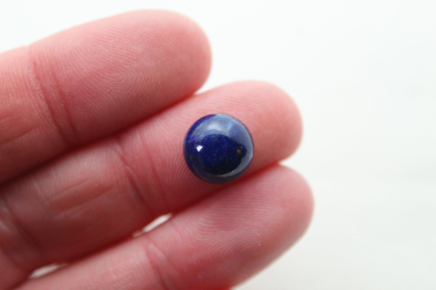 Lot de DEUX cabochons Lapis Lazuli 10 MM Gemstones rond bleu