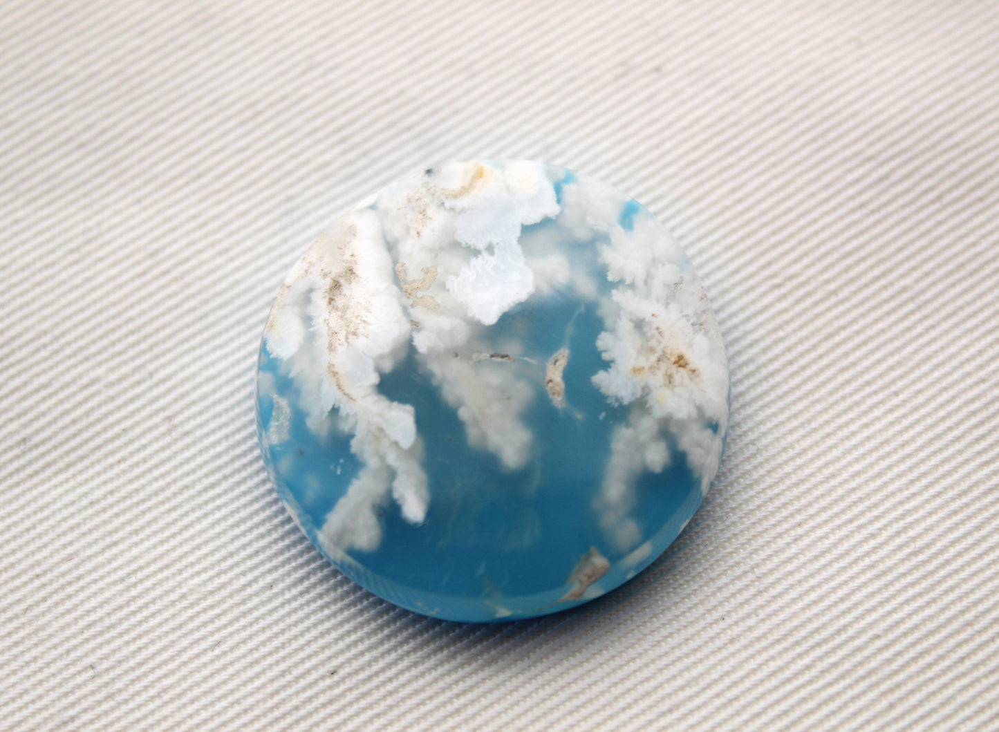 Indonesian Agate Plume DOUBLET Cabochon  round 31MM