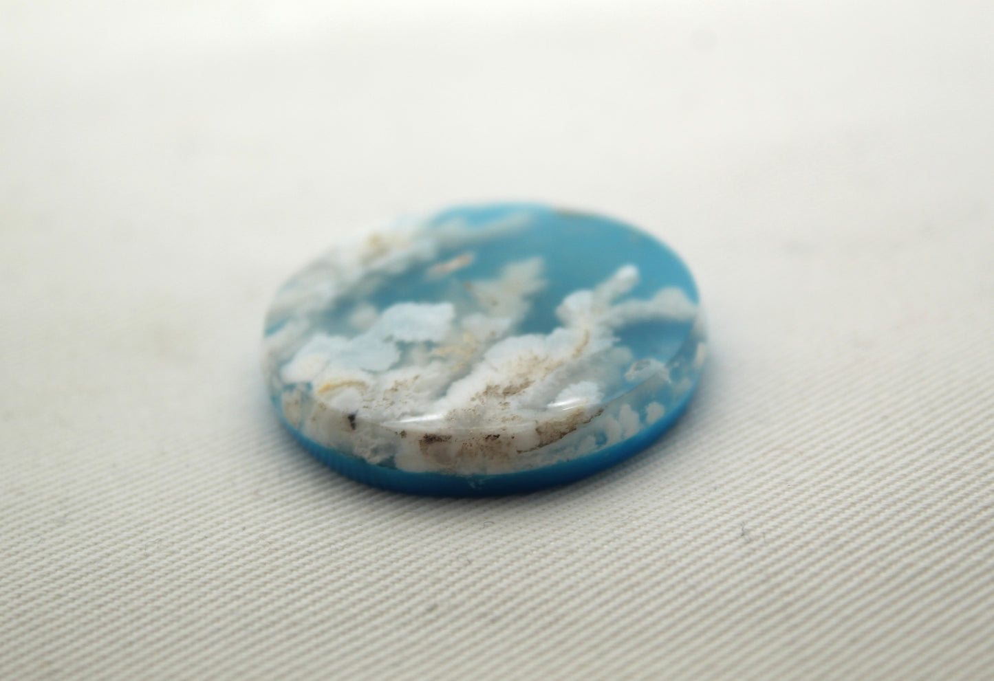 Indonesian Agate Plume DOUBLET Cabochon  round 31MM