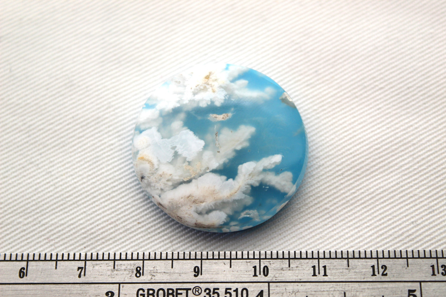 Indonesian Agate Plume DOUBLET Cabochon  round 31MM