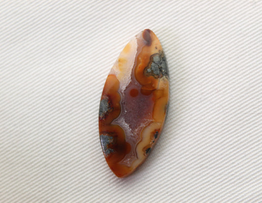 NICE Marcasite in Cabochon Marquise Gemstone DRUZY edge
