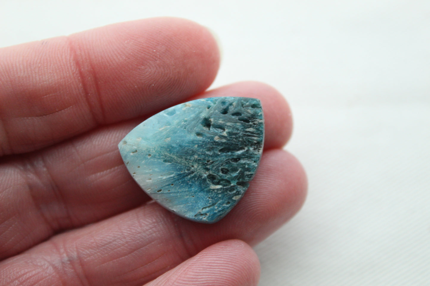 One Blue Ice Agate freeform Cabochon Gemstone