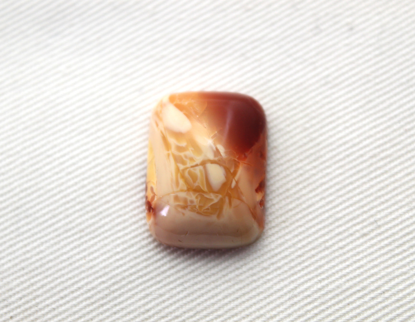 Mexican Opal Cabochon rectangle orange 15X20MM