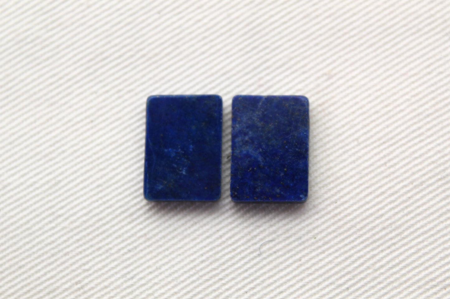 DEUX Lapis lazuli Cabochon Plat Bleu Pierres Précieuses 10x14MM