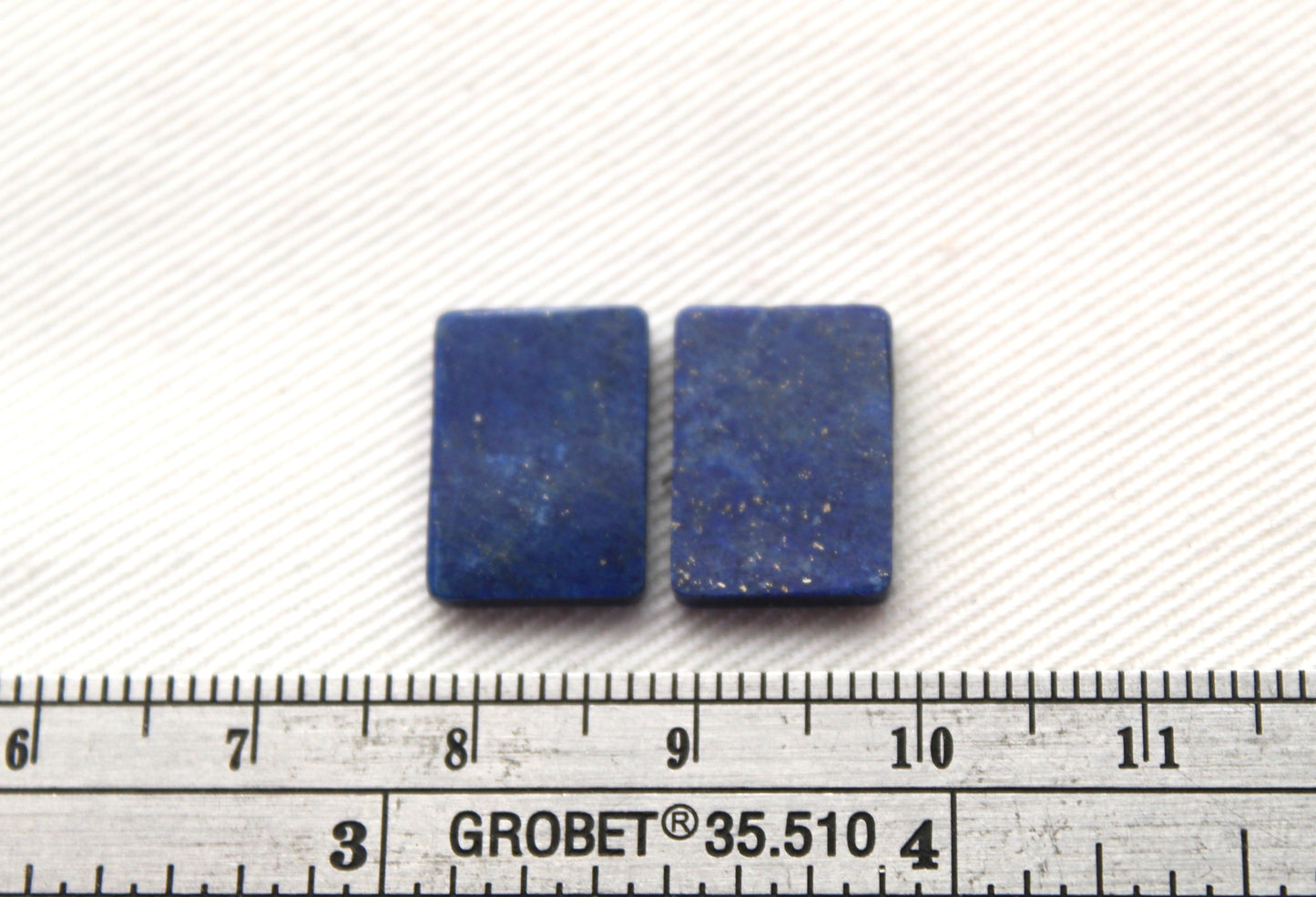DEUX Lapis lazuli Cabochon Plat Bleu Pierres Précieuses 10x14MM