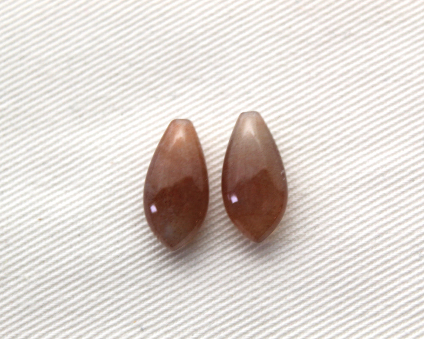 TWO Bloodstone Beads 8X16MM
