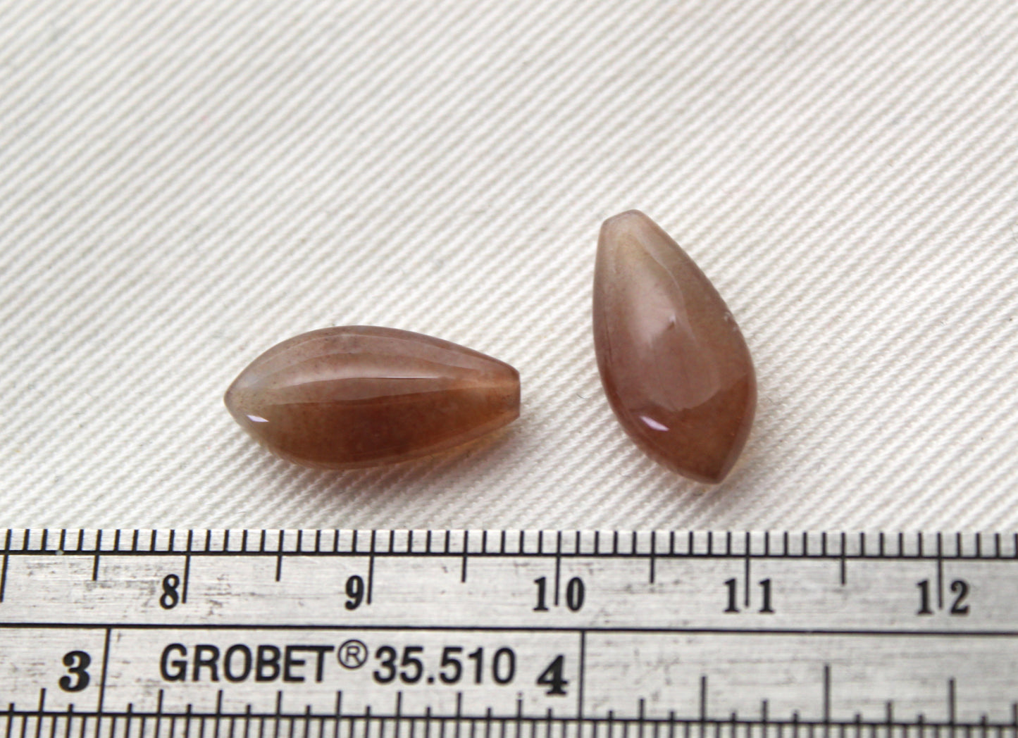 TWO Bloodstone Beads 8X16MM