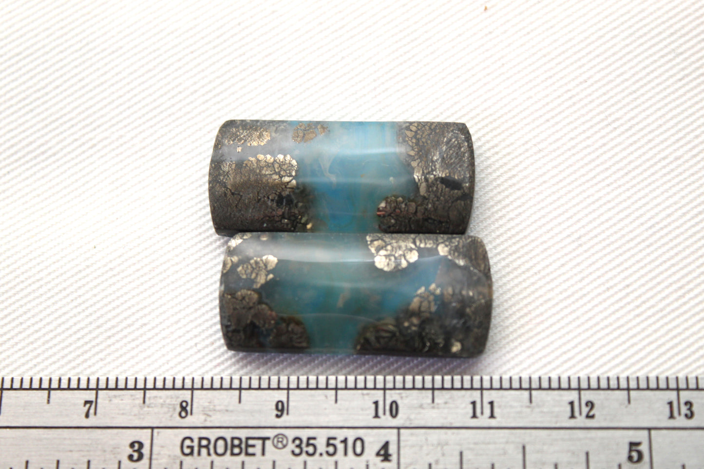 Marcassite en Agate Cabochons Paire de Pierres Précieuses