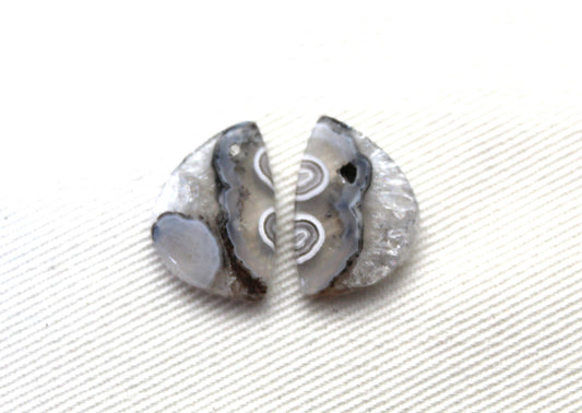 Small Orbicular Agate Cabochons Pair Gemstone natural (Copie)