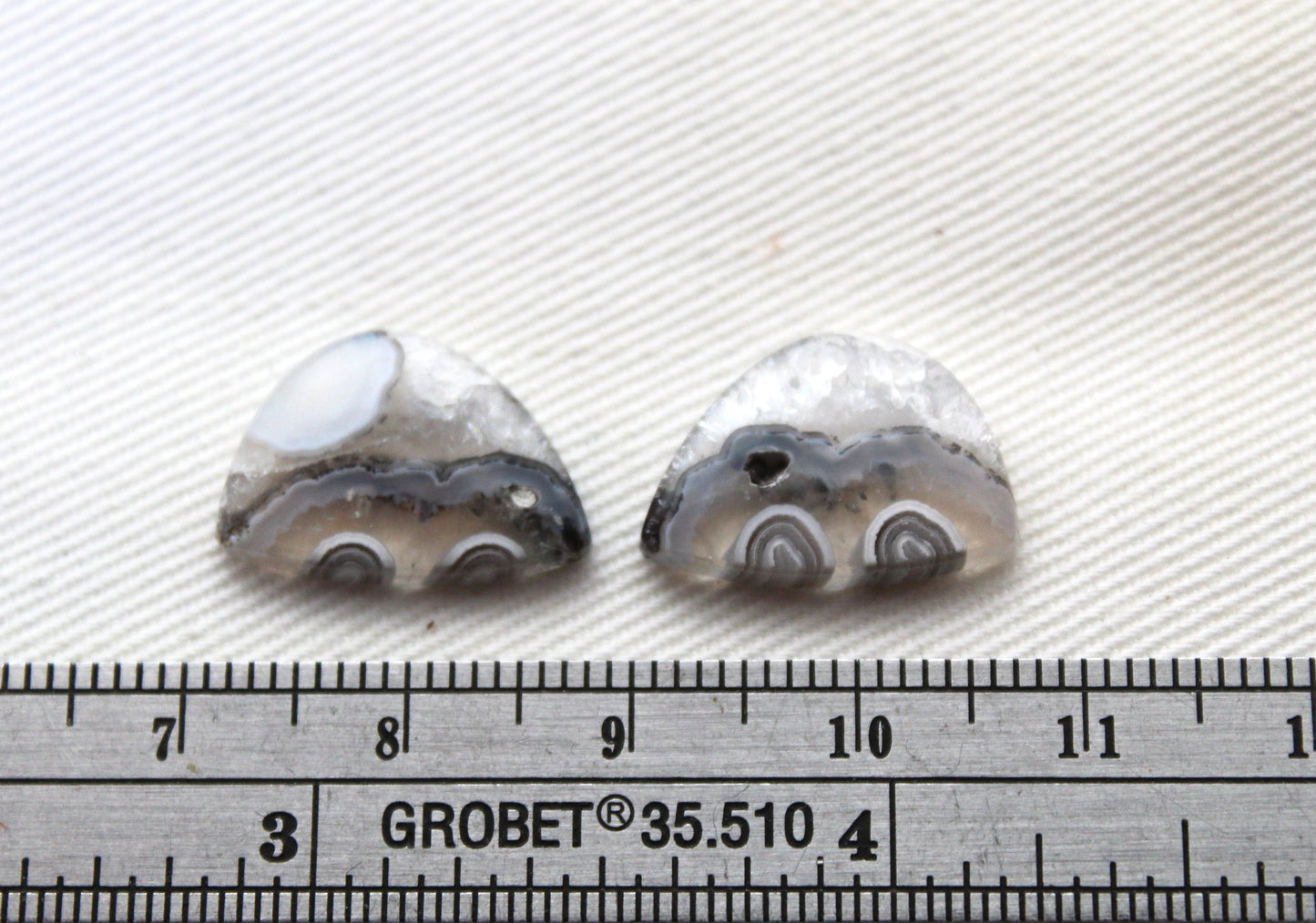 Small Orbicular Agate Cabochons Pair Gemstone natural (Copie)