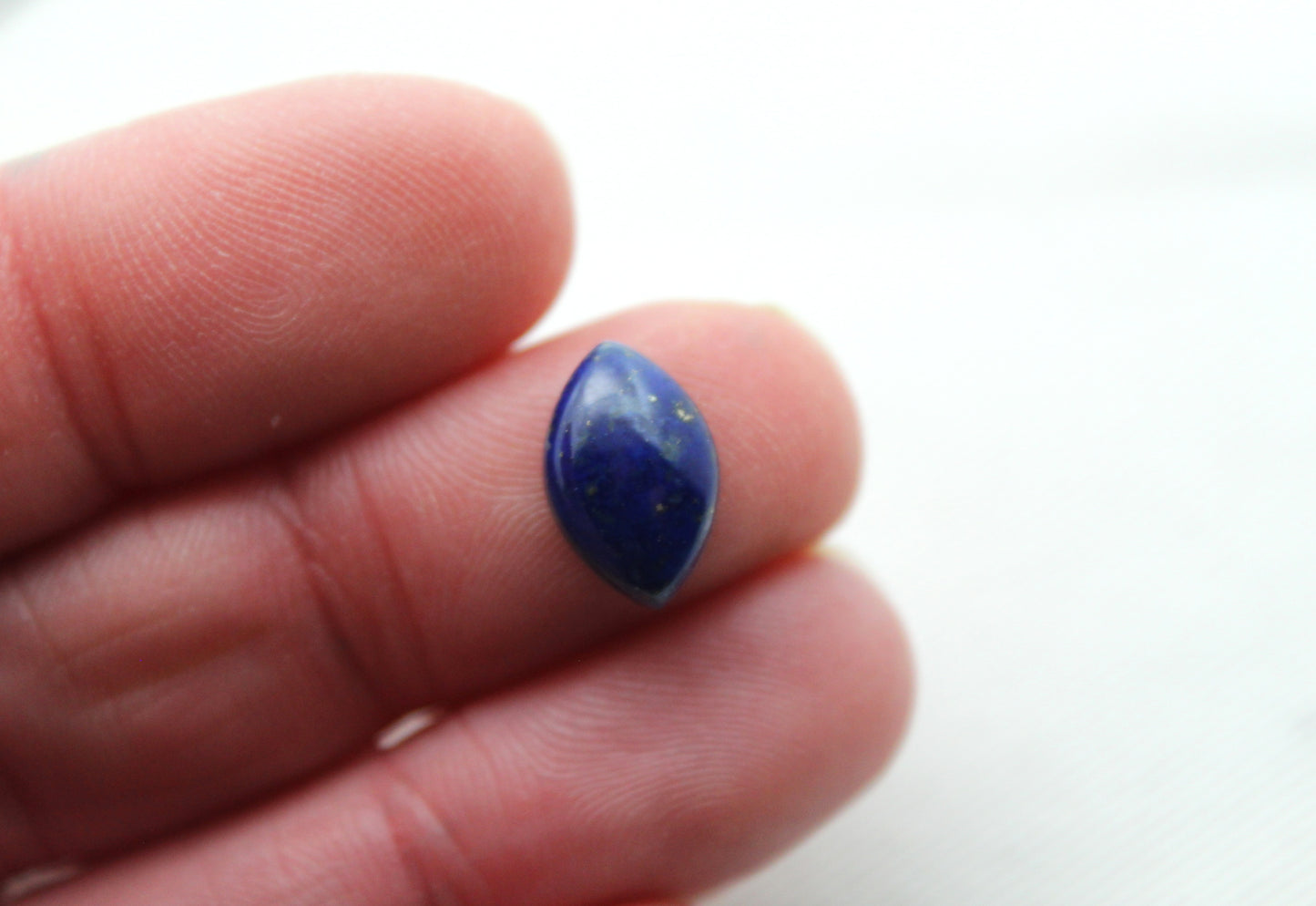 Lot de DEUX cabochons Lapis Lazuli 10 MM Gemstones rond bleu