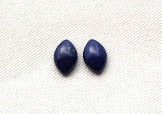 Lot de DEUX cabochons Lapis Lazuli 10 MM Gemstones rond bleu