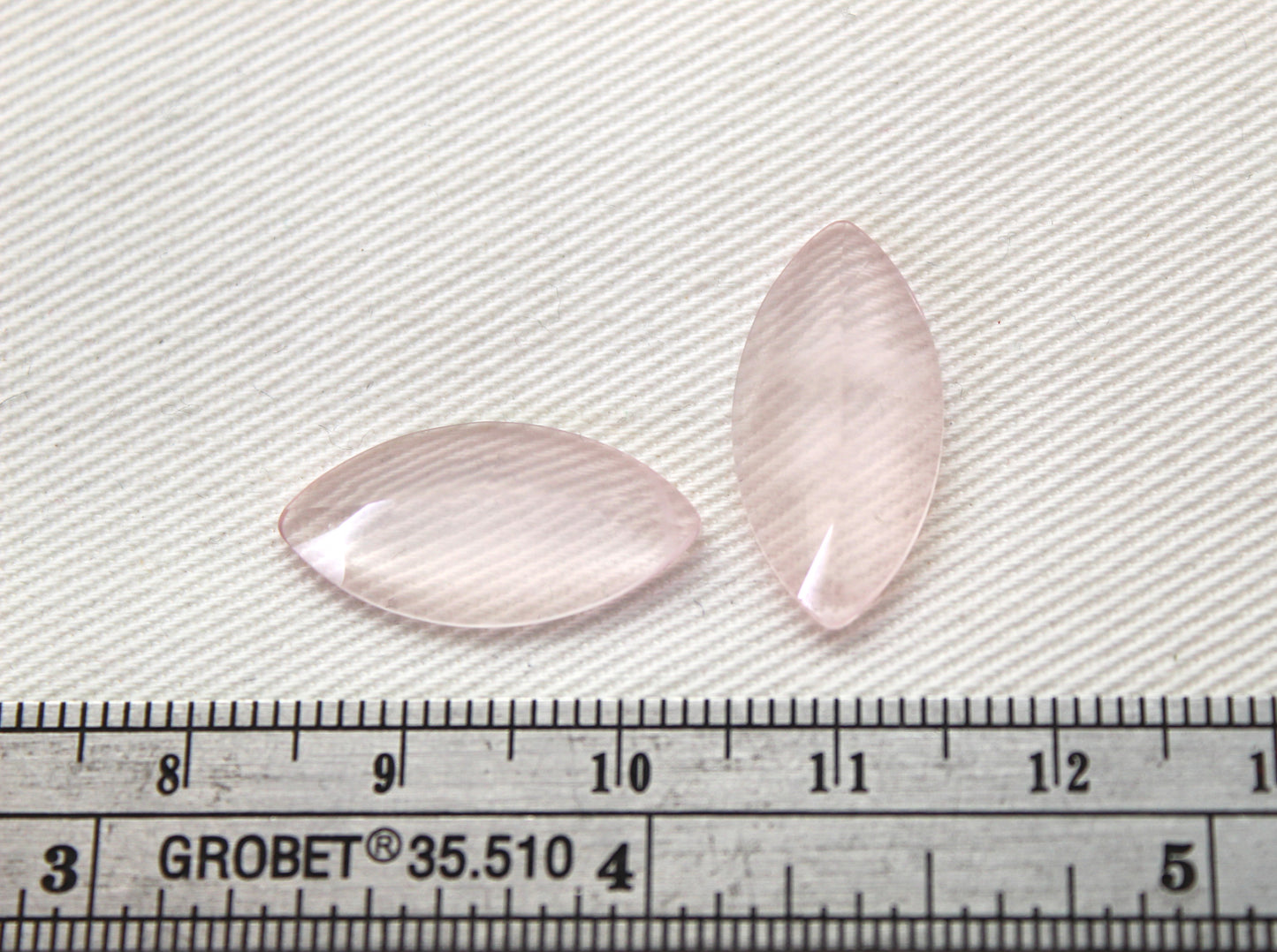 <tc>Paire de cabochons Quartz Rose Pierres rondes 8MM</tc>