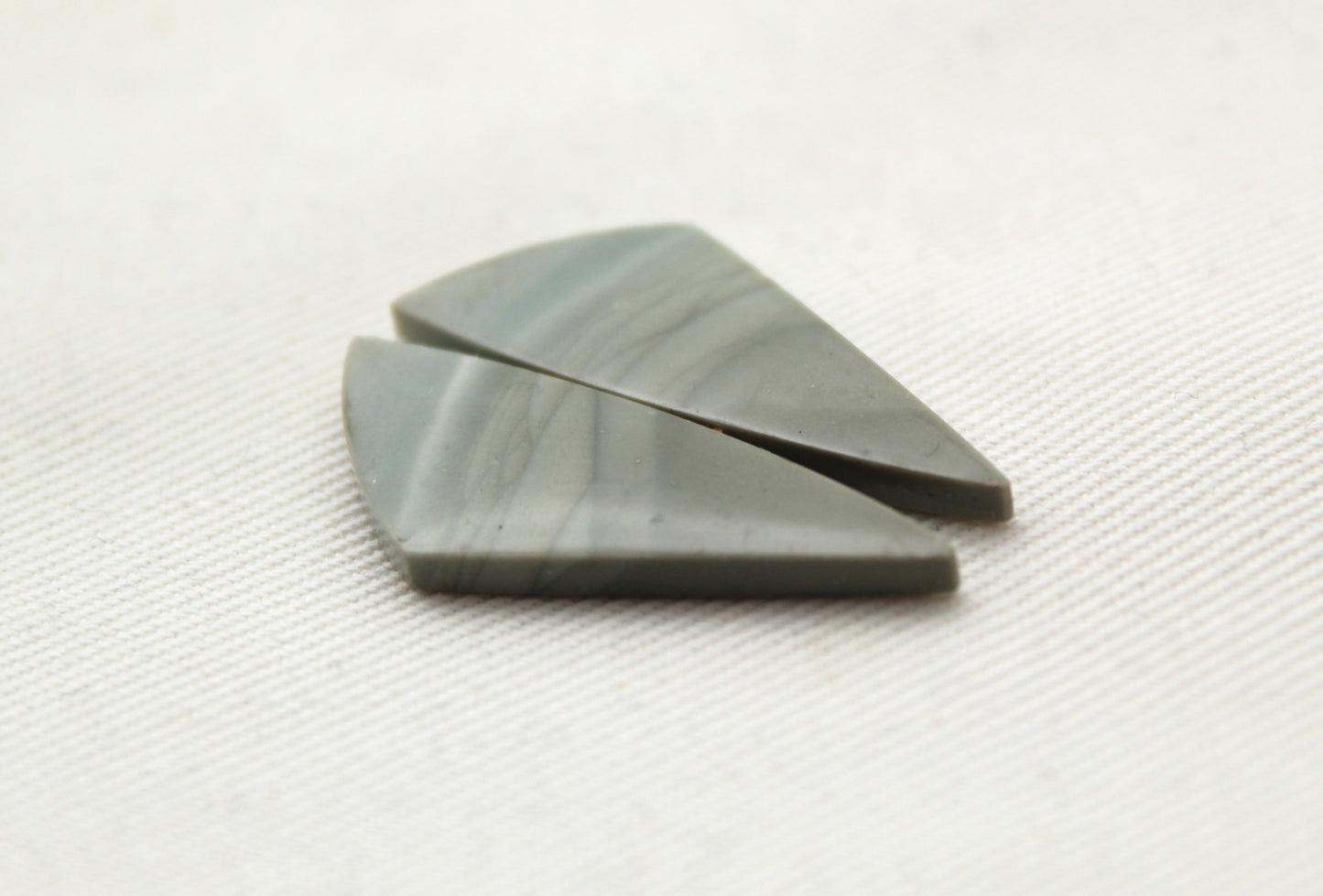 Pair of green Jasper Cabochons