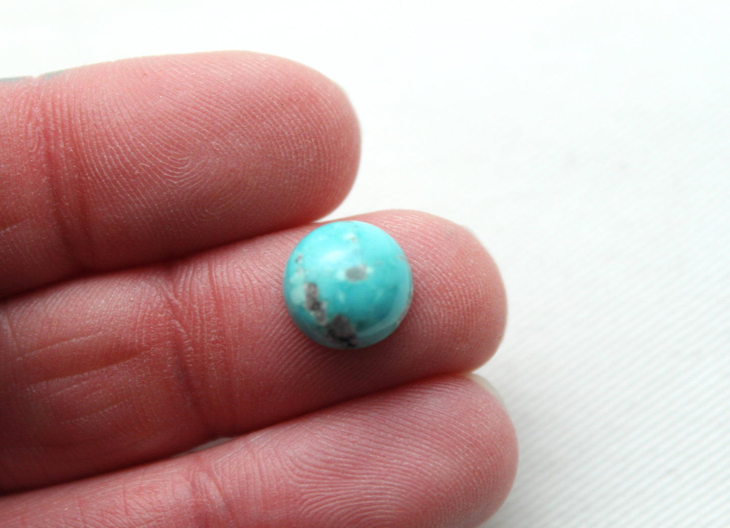 TWO round Turquoise cabochons Gemstones 10MM