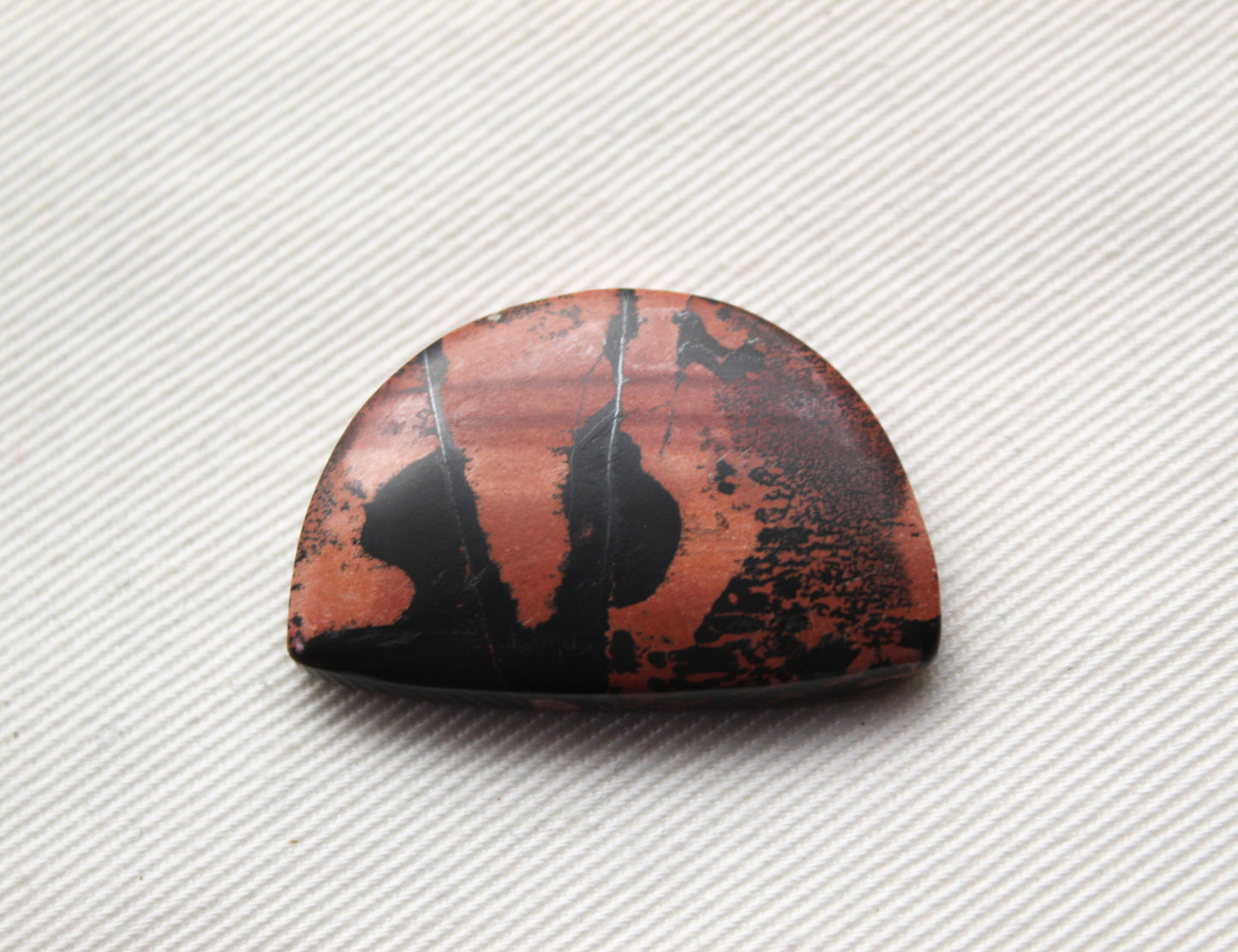 Agate dendritique Cabochon Gemstone Ovale blanc noir gemme