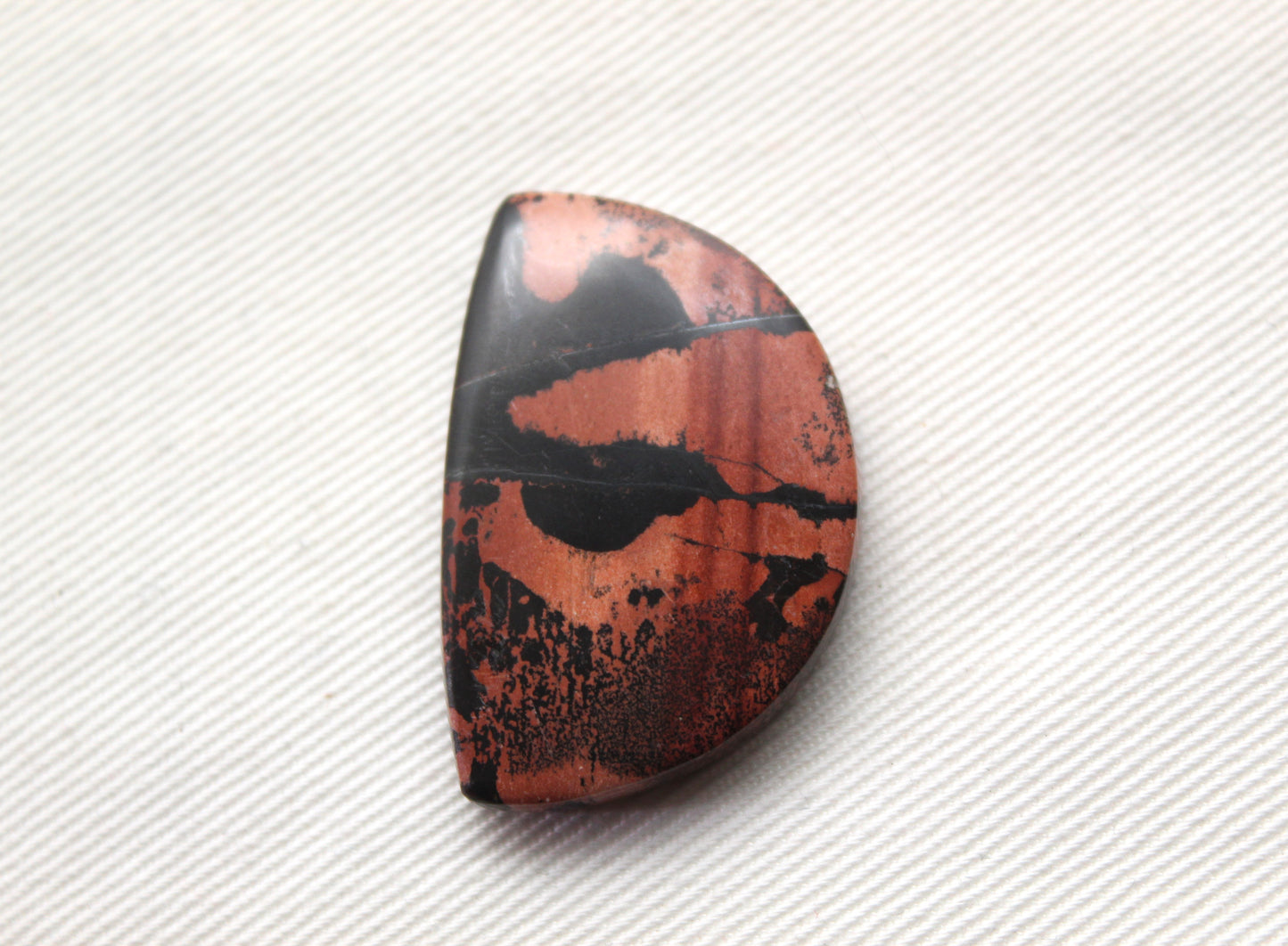 Agate dendritique Cabochon Gemstone Ovale blanc noir gemme