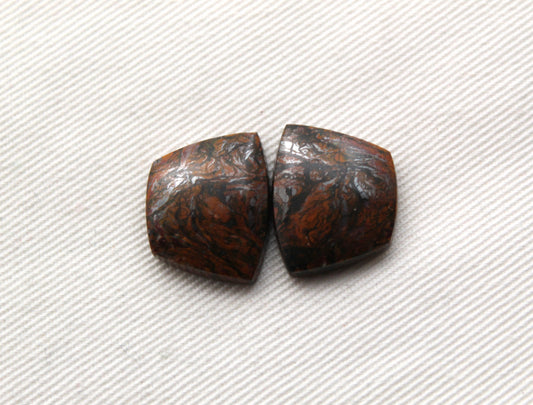 SMALL Fingerprint Jasper cabochons pair Gemstone