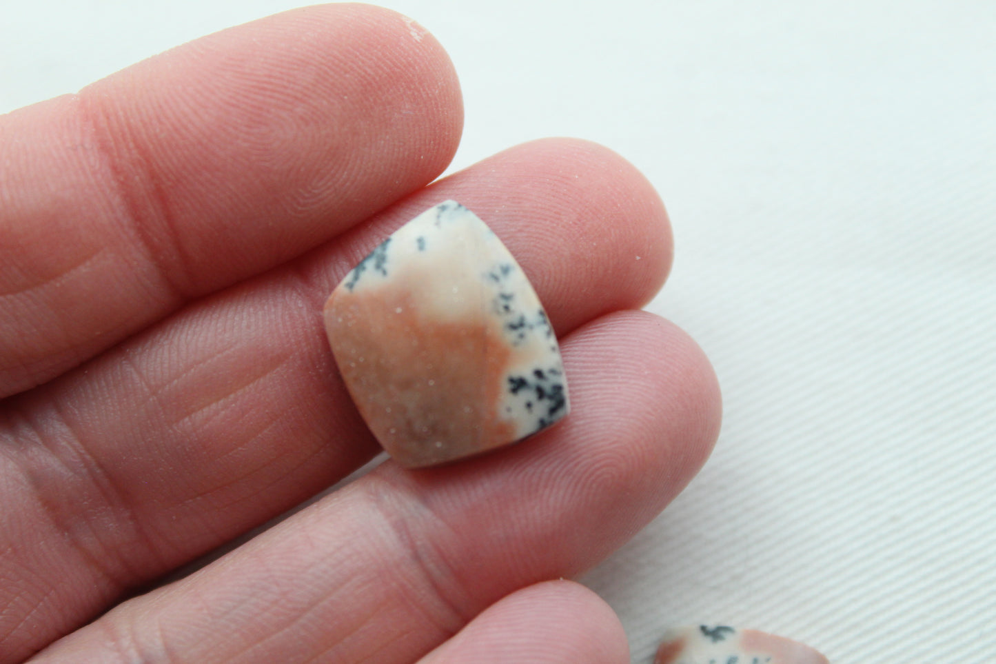 Small Dendritic Jasper Cabochon Pair Gemstone