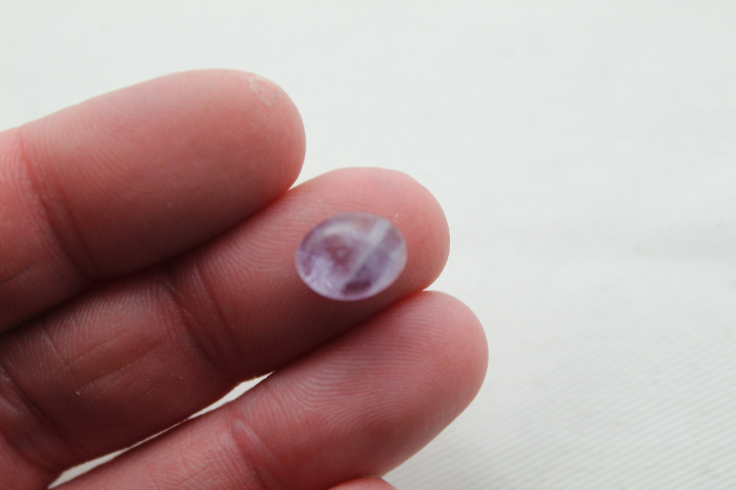 FOUR amethyst Chevron oval cabochons 8X10MM