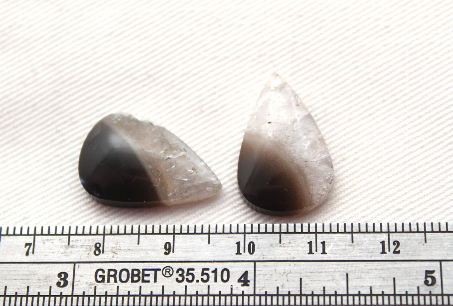 Small Pair Indonesian Timor Agate Cabochons gemstone natural