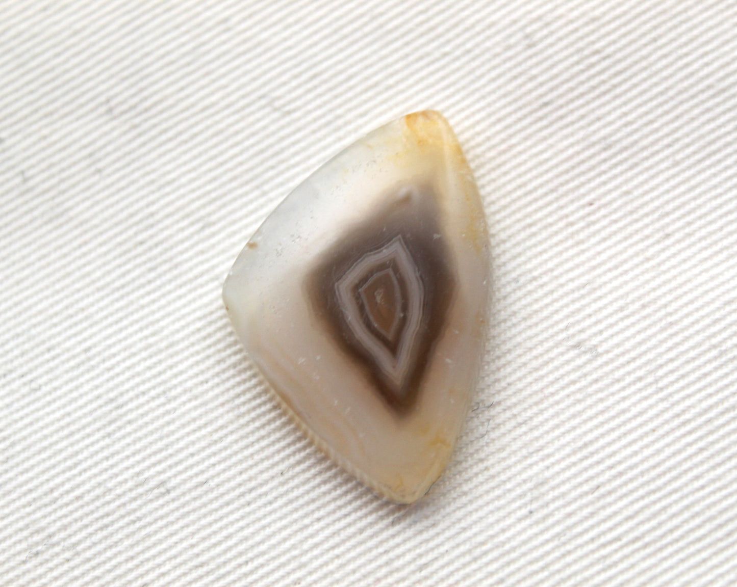 Banded Agate Cabochon Gemstone brown white
