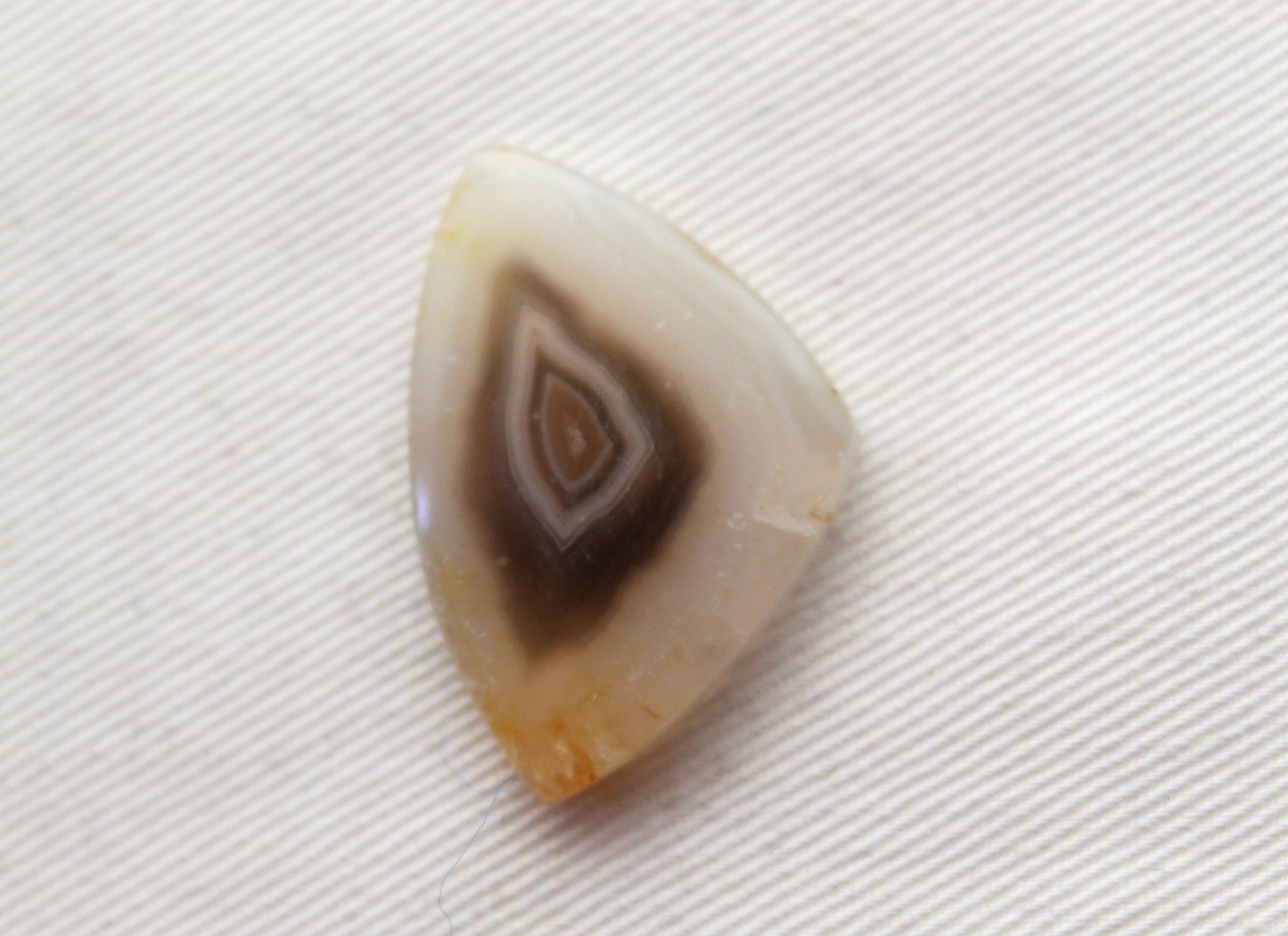 Banded Agate Cabochon Gemstone brown white