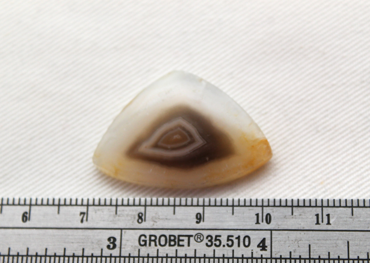 Banded Agate Cabochon Gemstone brown white