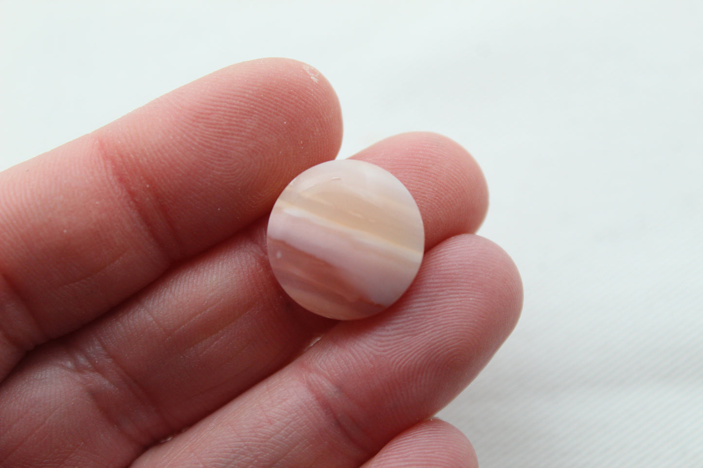 Pair Indonesian Timor Agate Cabochons gemstone natural round 17MM