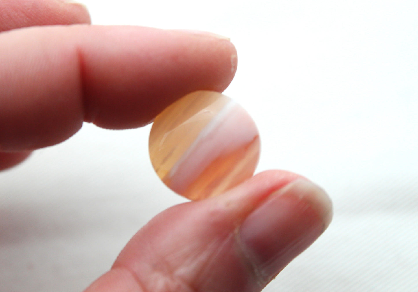 Pair Indonesian Timor Agate Cabochons gemstone natural round 17MM
