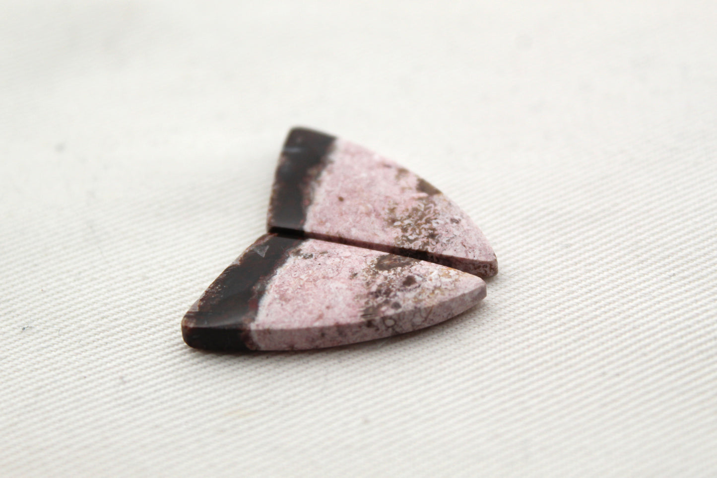 Indonesian Pink Jasper Pair Cabochons Gemstone natural