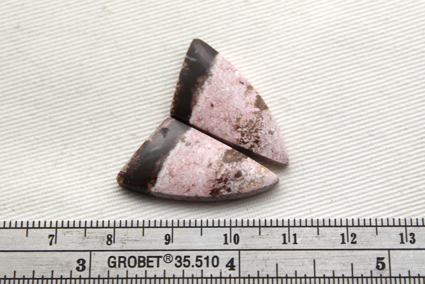 Indonesian Pink Jasper Pair Cabochons Gemstone natural